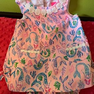 Lilly Pulitzer baby dress mermaid print